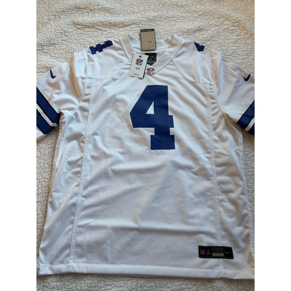 Nike Dallas Cowboys Dak Prescott 4 NFL Jersey White Mens Size XL